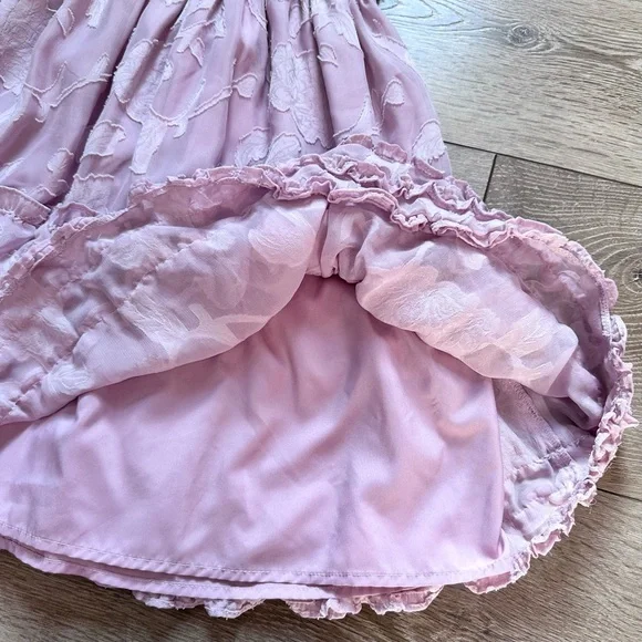 Lulus True As Can Be Lavender Burnout Floral Ruffled Mini Dress - Picture 13 of 16